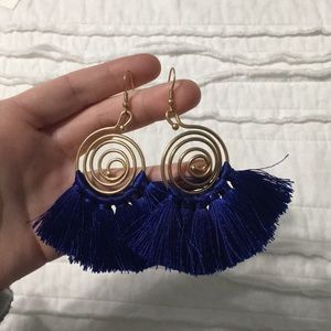 Navy earrings